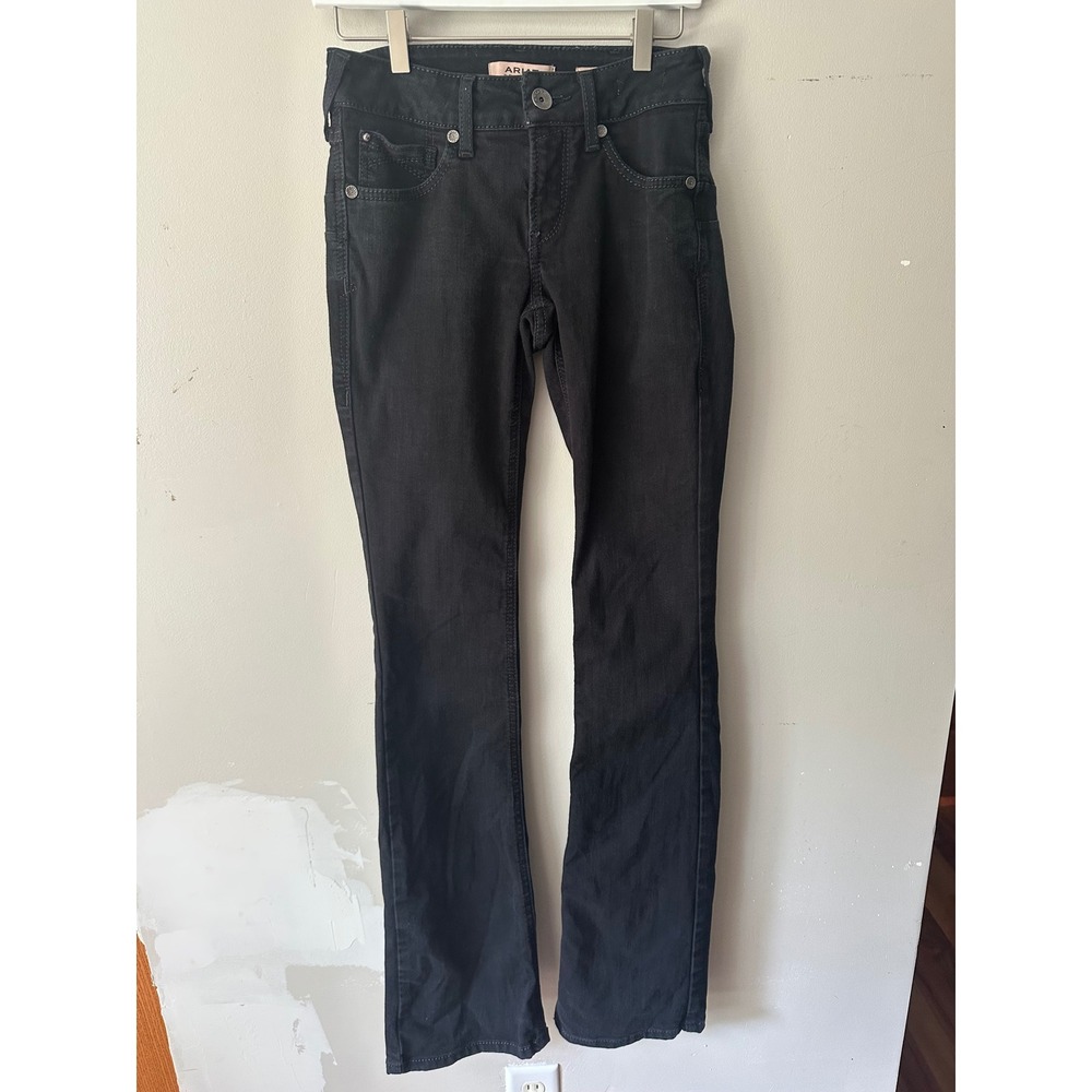 Ariat REAL Denim Perfect Rise Bootcut Jeans Black 26XL Extra Long Womens